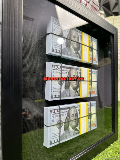 3 Stacks 100 Dollar Frame